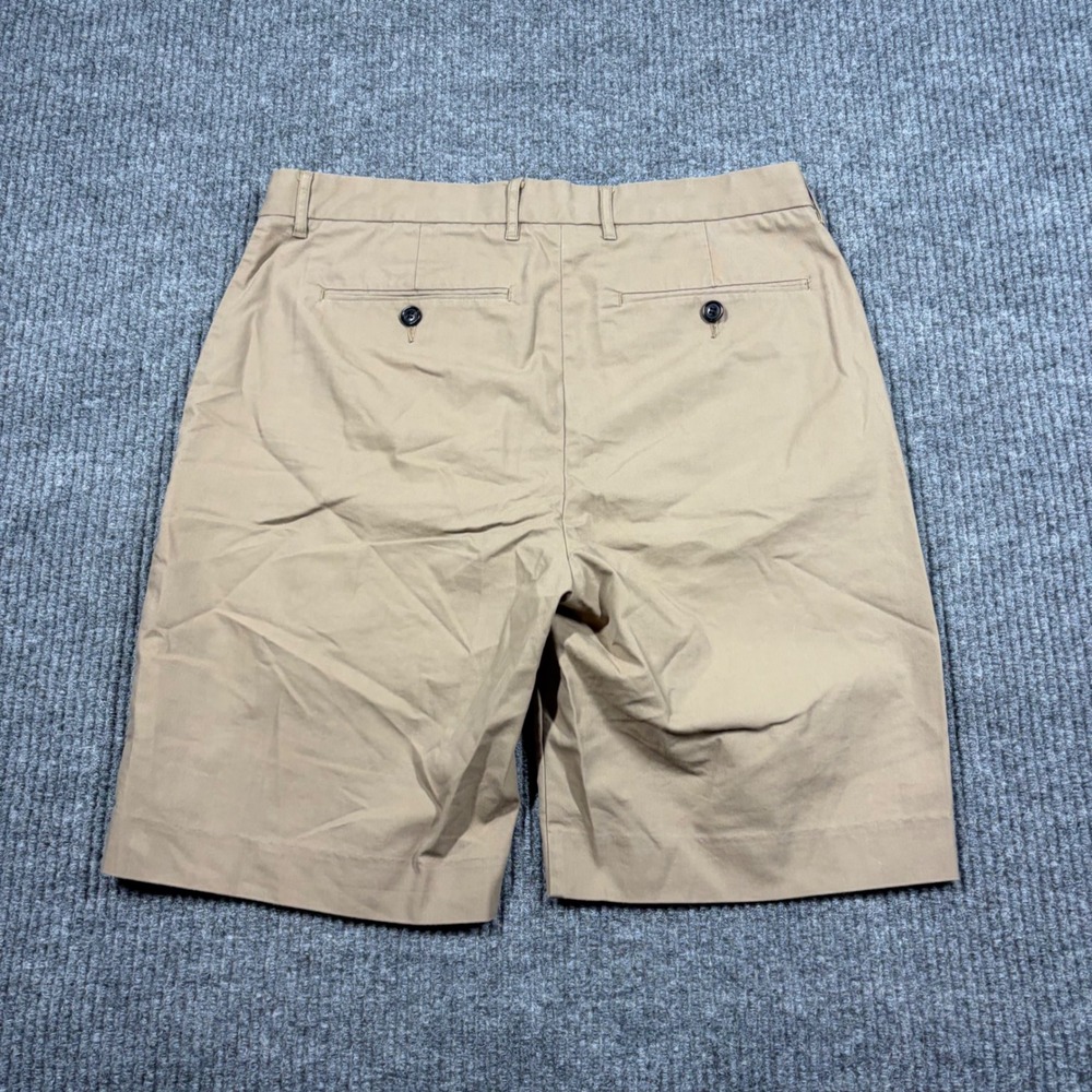 Crosby & Howard Shorts  Mens 32 Khaki Chino Shorts Tan Flat Front Casual Cotton
